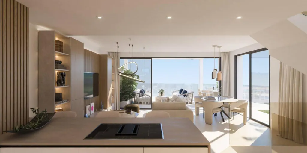Köök - House with Sea View and Pool in Mijas