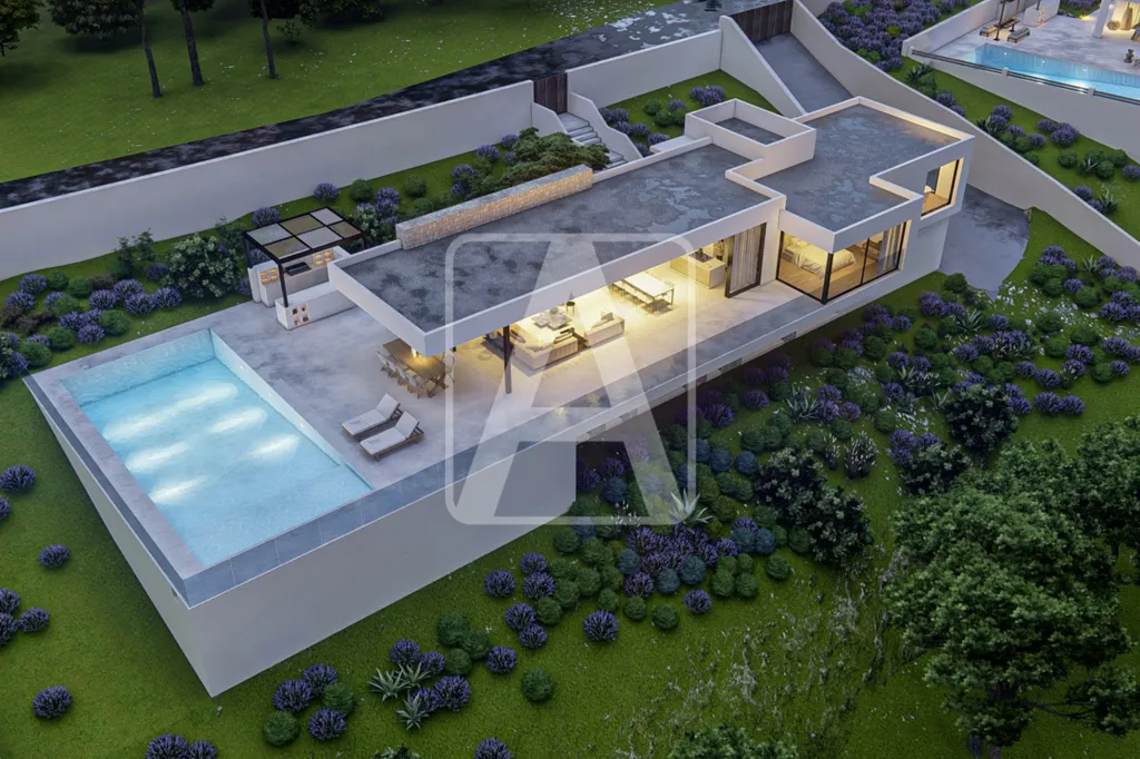 Aerial - Modern Villa with Sea Views in Altea