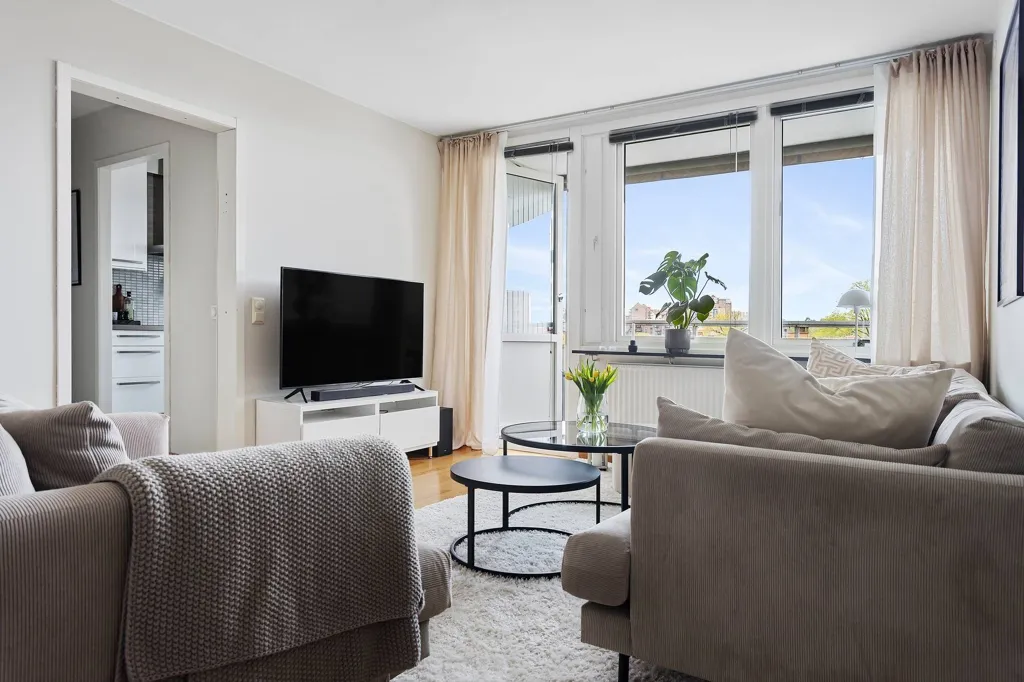 Soggiorno - Apartment with West-Facing Balcony in Göteborg
