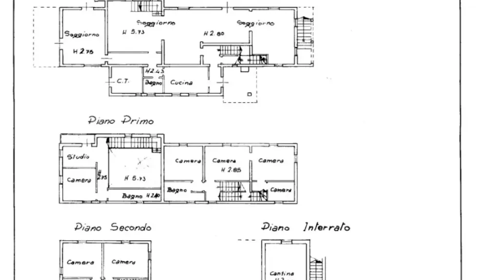 Planimetria - Historic Villa with Pool in Sona