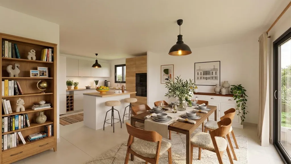 Salle à manger - Maison T4 avec Piscine à Alignan-du-Vent