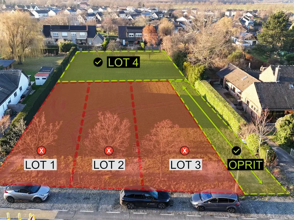 Aerial - Building Plot with West Orientation in Evergem