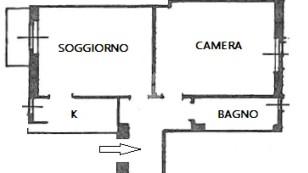 Floor Plan - Student-Friendly Flat with Balcony in Milan