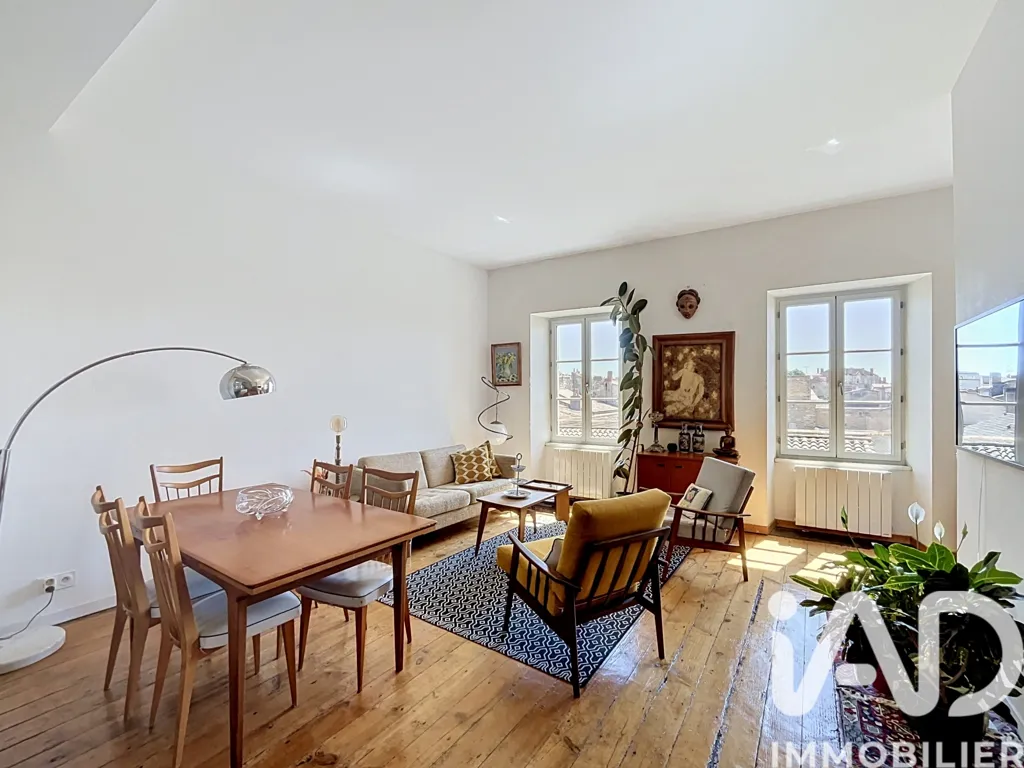 Living Room - Duplex Apartment with River View in Bordeaux