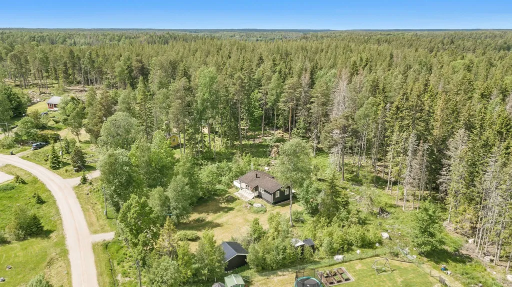 Vue aérienne - Cottage with Guesthouse in Ribbingebäck