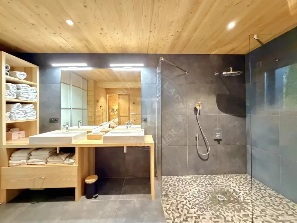 Salles de bain - Chalet Luxueux avec Vue Montagne à Thônes