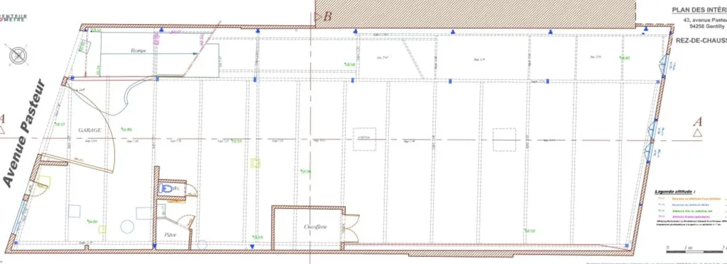 Floor Plan - Business Premises with 1,200 m² in Gentilly