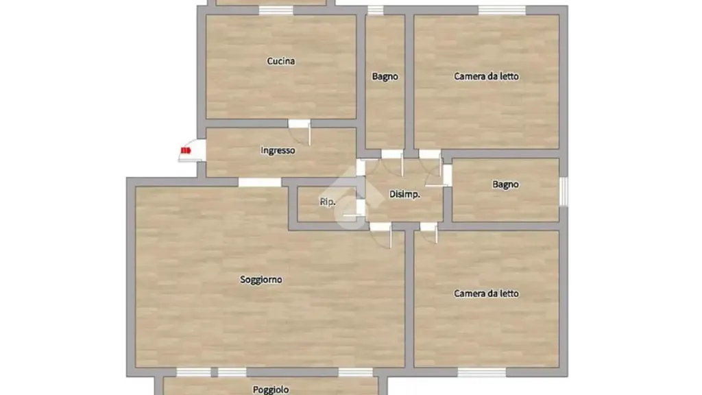 Plaan - 3-Bedroom Apartment with Balcony in Cadoneghe