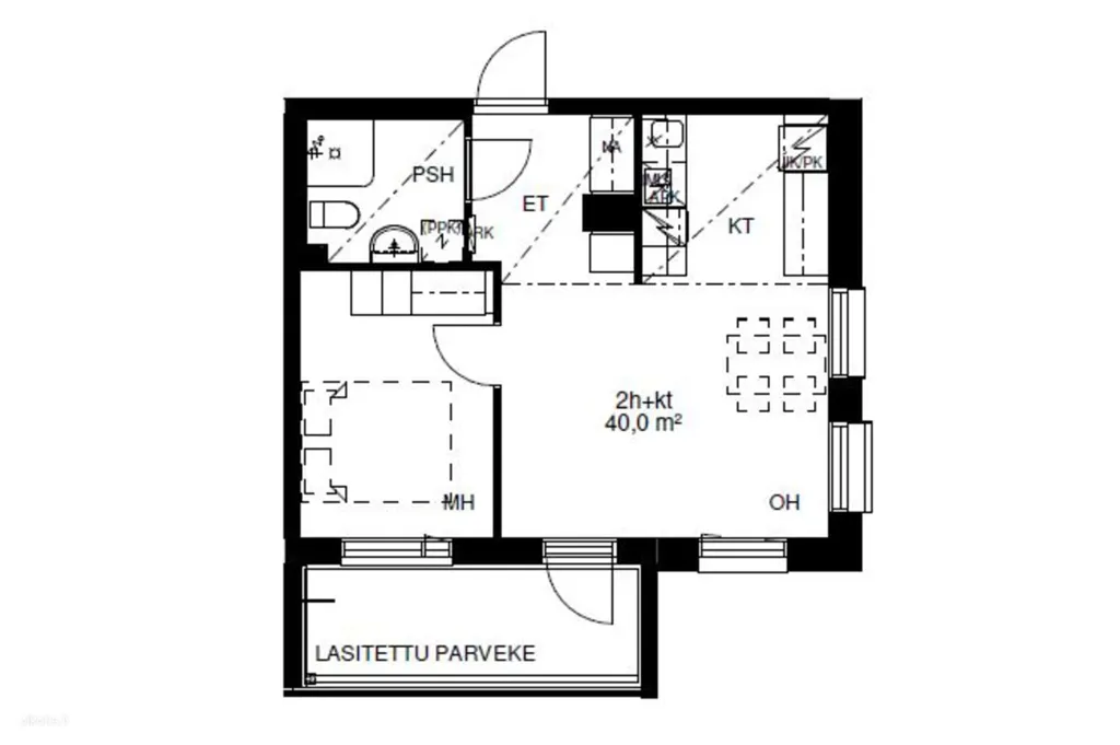 Plan - Modern Flat with Balcony in Tampere