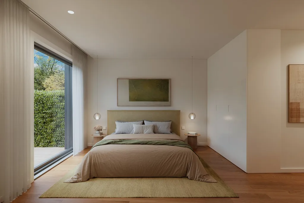 Chambres - Three-Bedroom Apartment with Water View in Porto