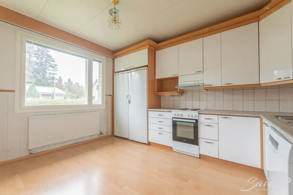 Kitchen - Sauna-Enabled Terraced House in Käpykangas, Varkaus