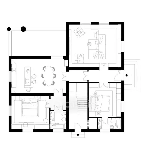 Plan - Historic Villa with Private Garden in Modena