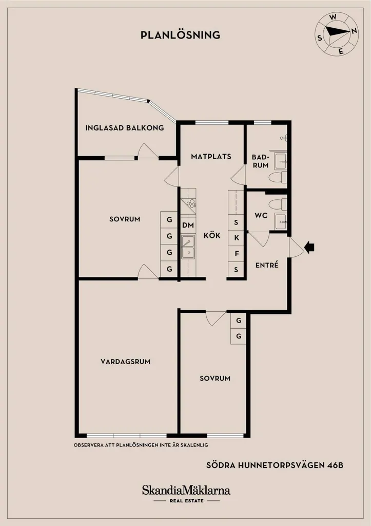 Plaan - Renovated Flat with Balcony in Helsingborg