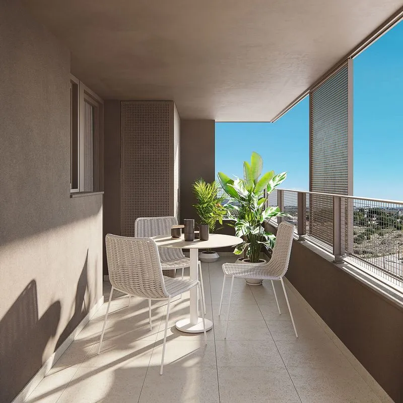 Balcon - New Flat with Pool in Bétera