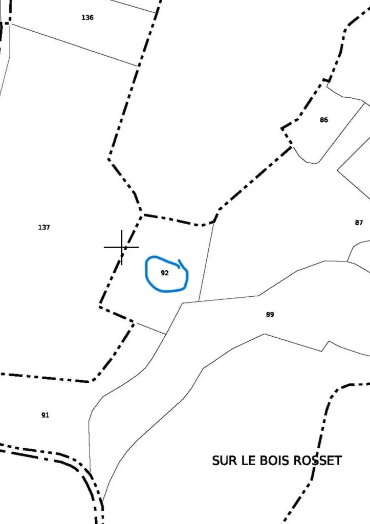Plan - Terrain Constructible avec Parcelle Agricole à Cornod