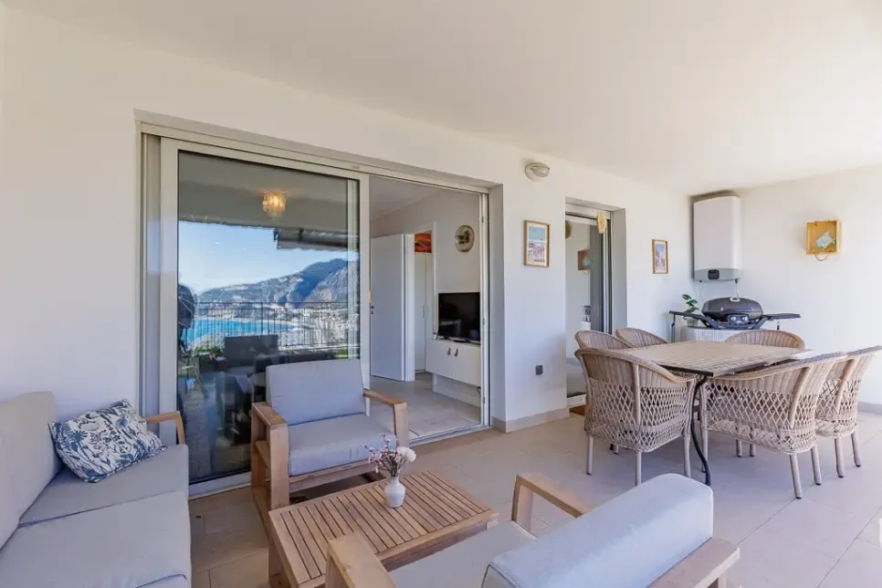 Terrasse - Appartement avec Vue Mer à Menton