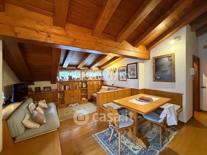Séjour - Penthouse with Panoramic Terrace in Cortina d'Ampezzo