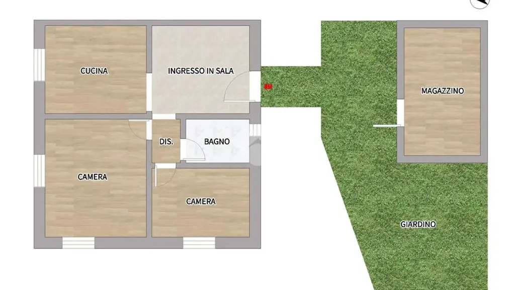 Plan - Apartment with Garden in Genoa