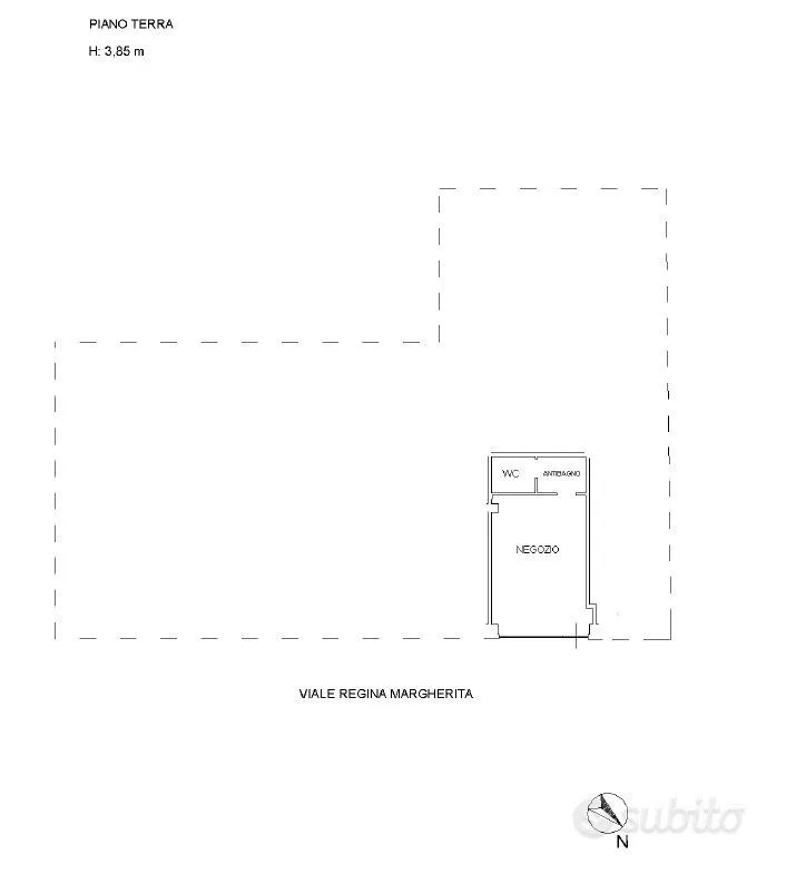 Plan - Commercial Space with Vitrine in Pescara