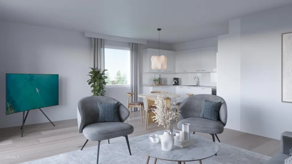 Séjour - Modern Apartment with Sea View in Lohja Centre