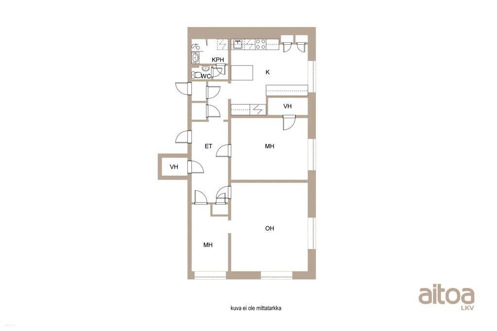Plaan - Corner Apartment with Views in Kotkansaari, Kotka