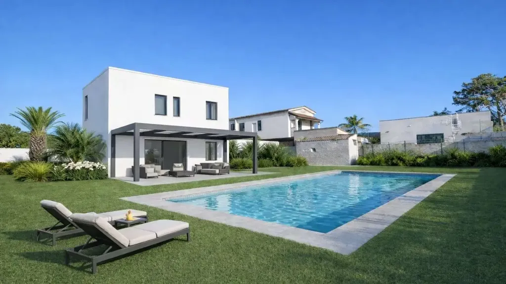 Bassein - Semi-Finished Bifamiliar Villa with Pool in Carini
