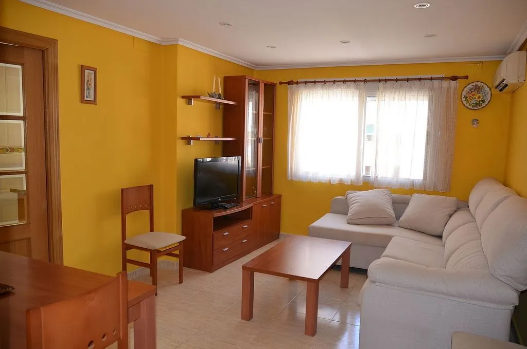 Séjour - Furnished Flat with Air Conditioning in La Malvarrosa