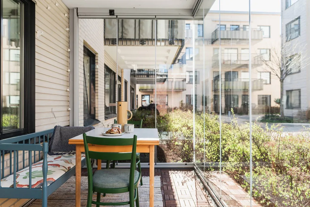 Balcony - Seafront Apartment with Glazed Terrace in Limhamn