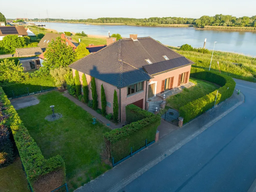 Vue aérienne - Maison avec Vue sur la Schelde à Steendorp