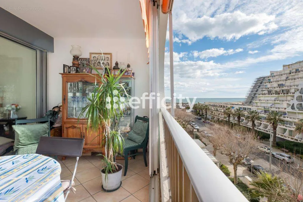 Balcon - Studio avec Vue Port et Mer à La Grande-Motte