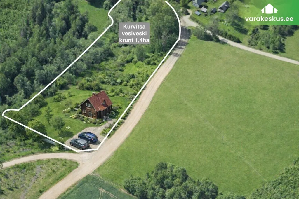 Vista aerea - Historic Lakeside Cottage in Kanepi