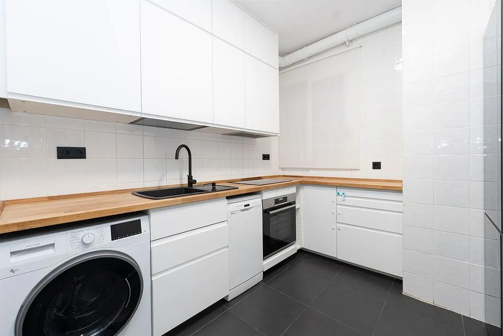 Köök - Apartment with Terrace in Bernabéu, Madrid