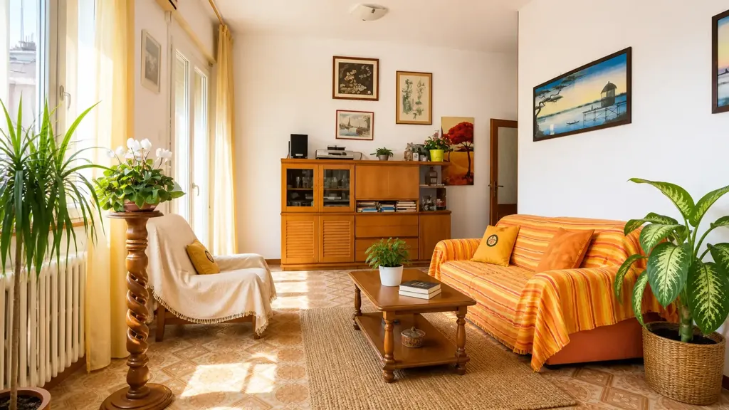 Séjour - Apartment with Solarium in Rimini Miramare
