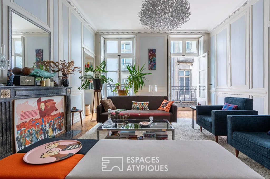 Living Room - Exceptional Apartment in Nantes Graslin/Pommeraye