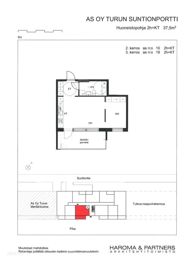 Floor Plan - Modern Apartment with Balcony in Nummi, Turku