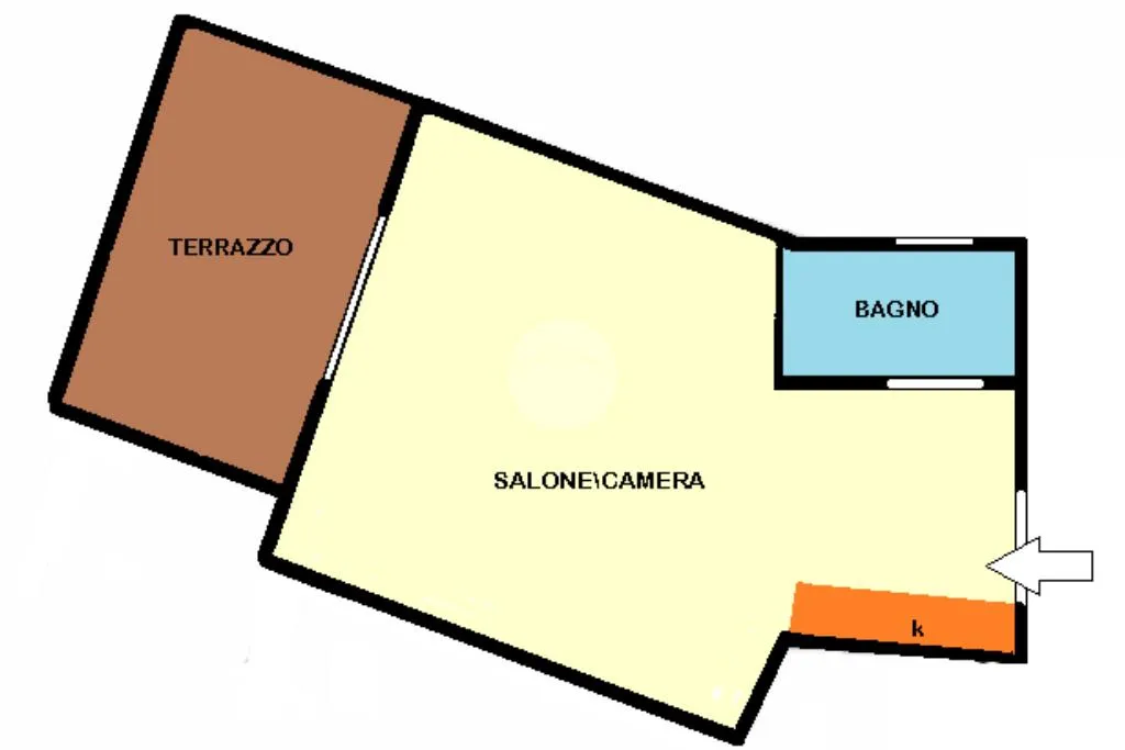 Plan - Attico with Panoramic Terrace in Città Giardino