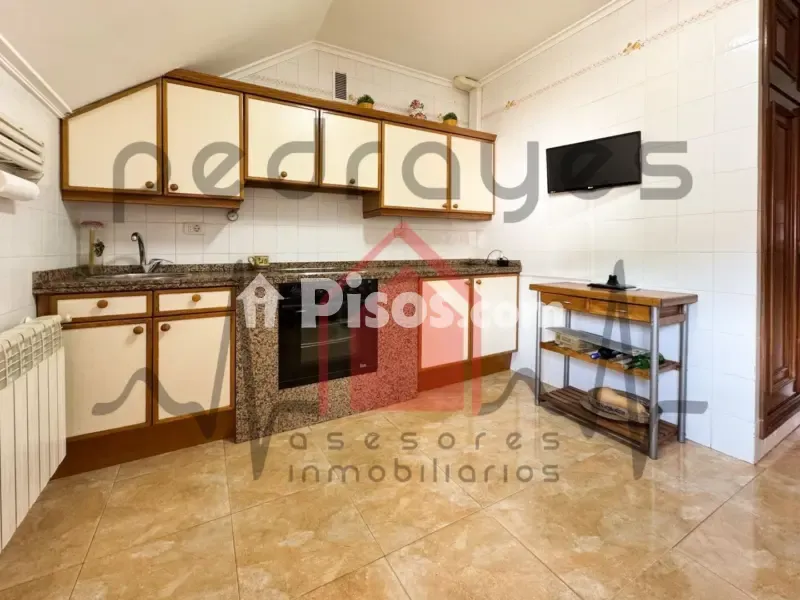 Köök - Apartment with Terrace in El Entrego