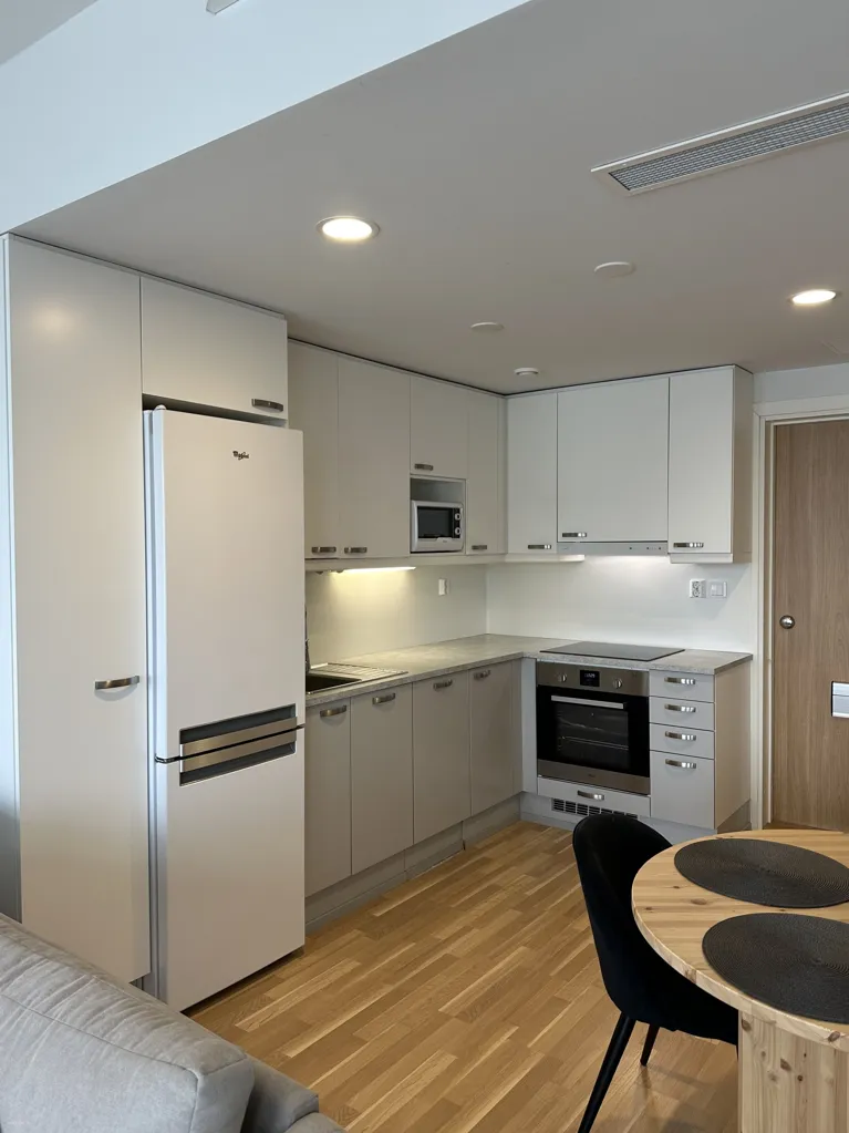 Cuisine - Bright Studio Flat with Balcony in Lappeenranta Centre
