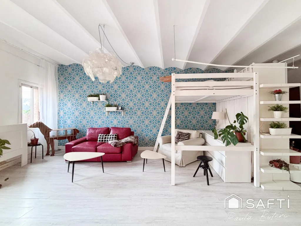 Séjour - Loft with Terrace in El Raval