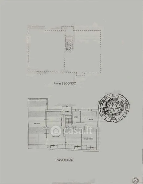 Plan - Attico with Lake View in Ghiffa