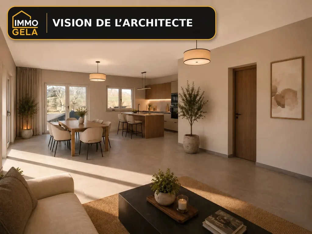 Séjour - Maison neuve avec cinq chambres à Bertogne