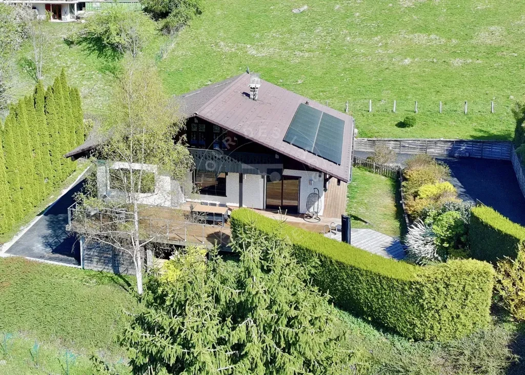 Vue aérienne - Chalet Luxueux avec Vue Montagne à Thônes