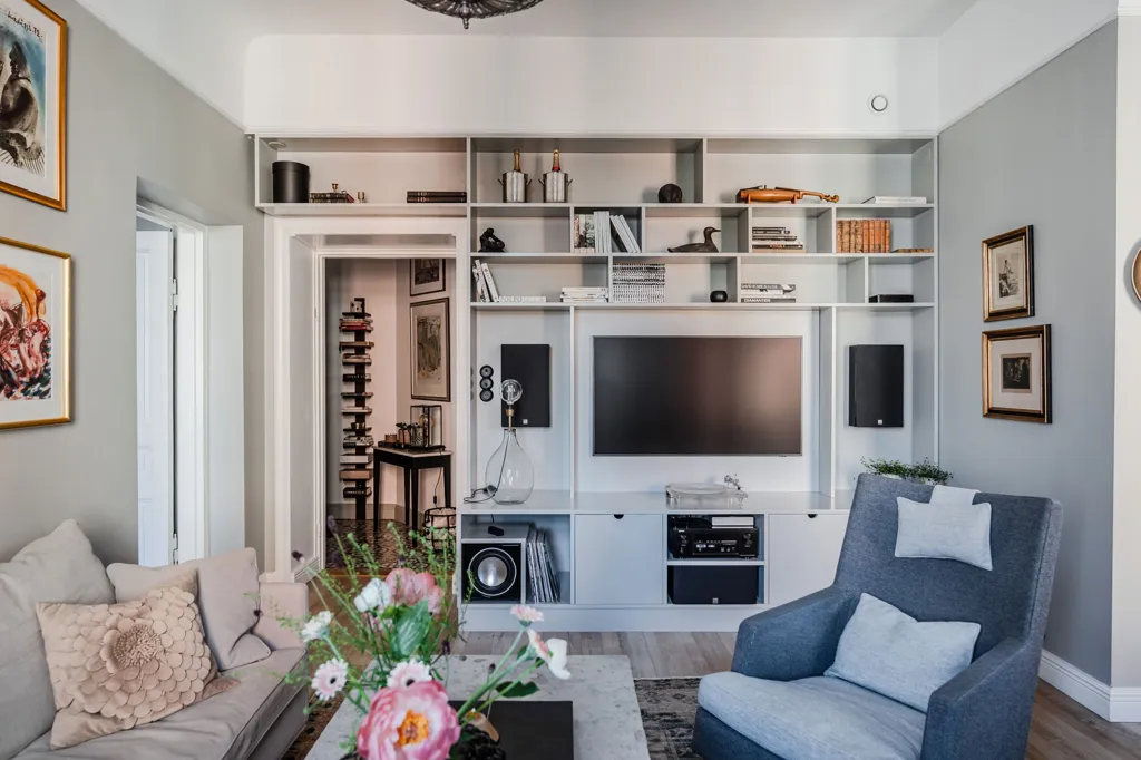 Séjour - Renovated Flat with Jugend Style in Uppsala