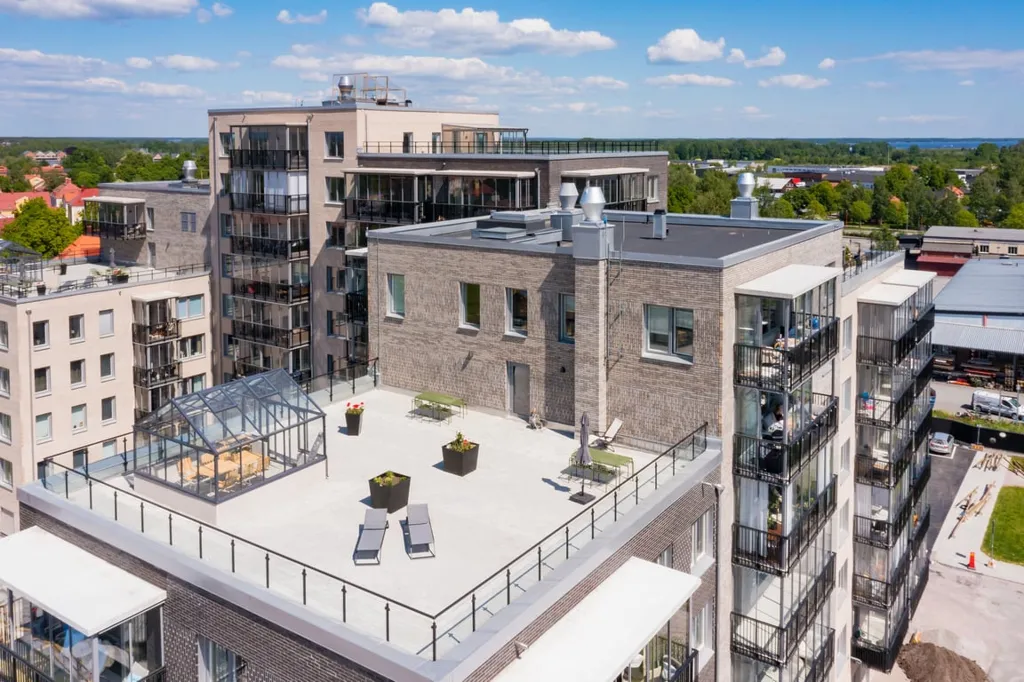 Vue aérienne - Modern Flat with Glass Balcony in Österplan