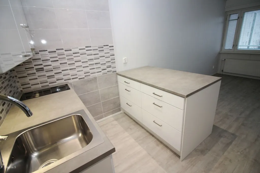 Cuisine - Renovated Studio with Balcony in Pori Centre