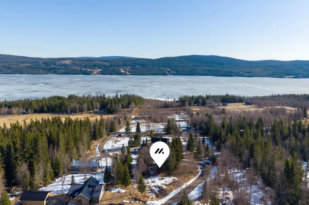 Õhuvaade - Plot with Lake View in Huså, Åre