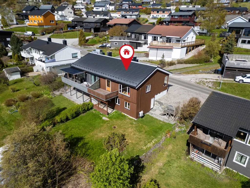 Vue aérienne - Renovated Two-Bedroom in Bjørum