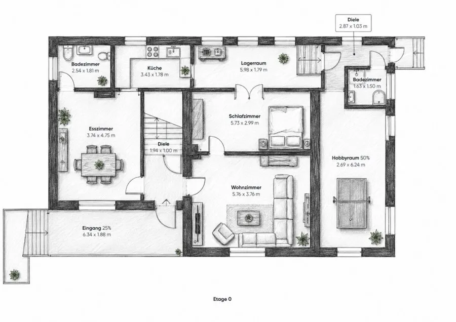 Plan - Maison 7 pièces à Schmelz