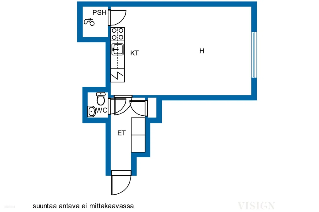 Plaan - Apartment with Balcony in Kallio, Helsinki