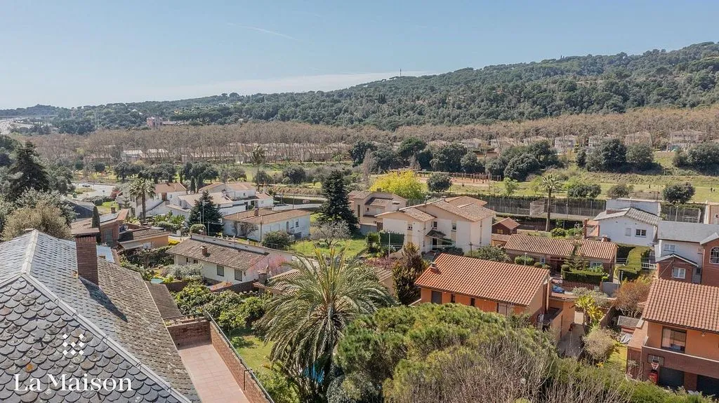 Aerial - Luxury House with Pool in Arenys de Munt